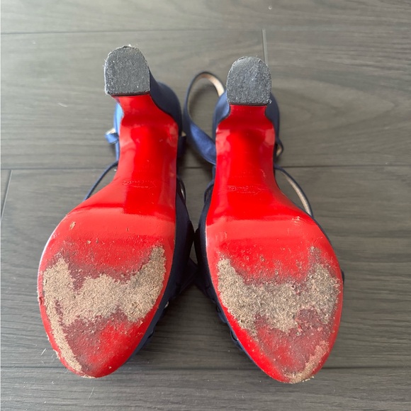 Christian Louboutin satin bow accents slingback sandals - Picture 5 of 5